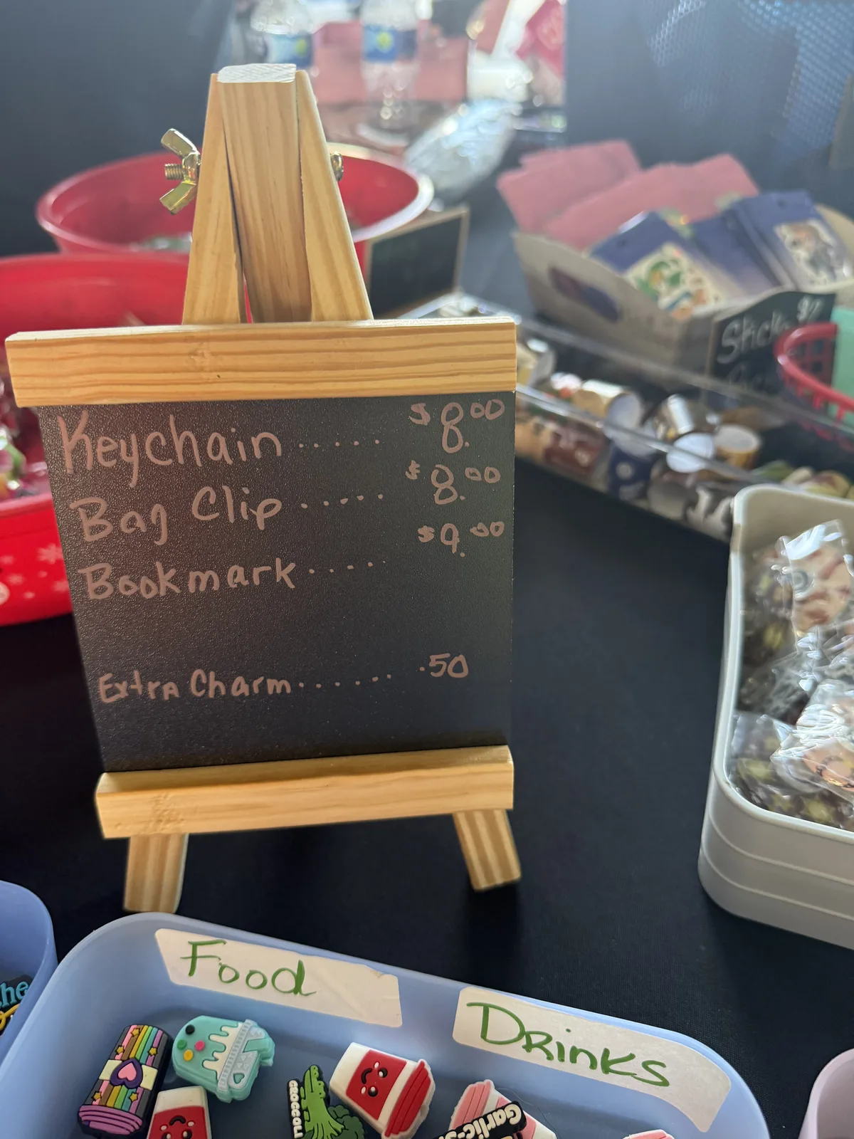 The Pink Key Creations bead bar price menu